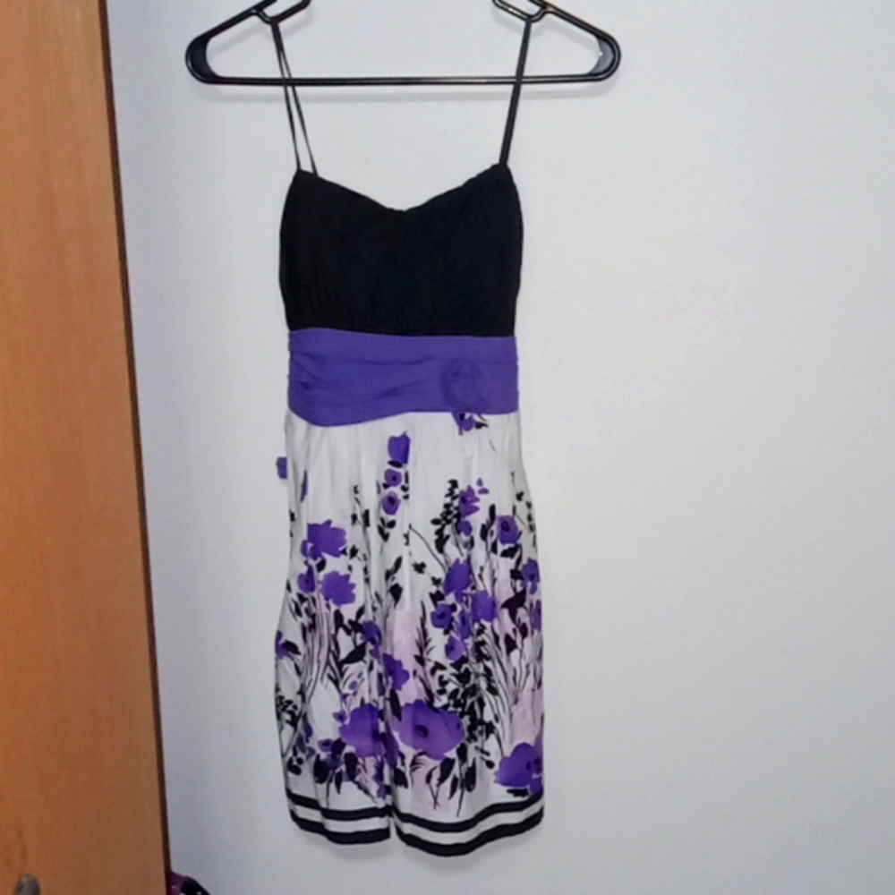 Jodi Kristopher Black and Purple dress Size 7